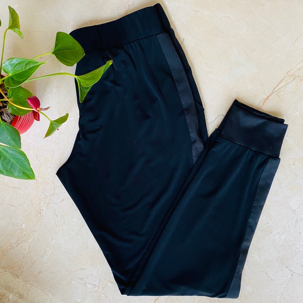 Black Cuffed Ankle Dress or Jogger Pants